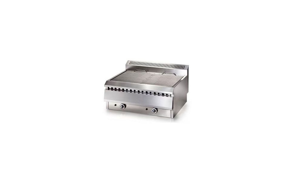 Γκριλ γκαζιού διπλό επιτραπέζιο με συρτάρι νερού Vrettos Artemis - Επαγγελματικές Συσκευές Stockinox